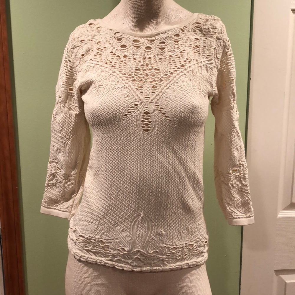 Free people later cut detailed top